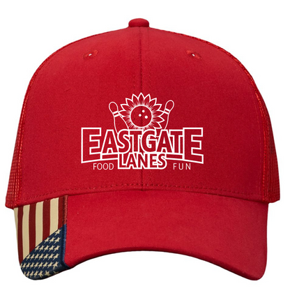 Eastgate Lanes USA Flag Hat